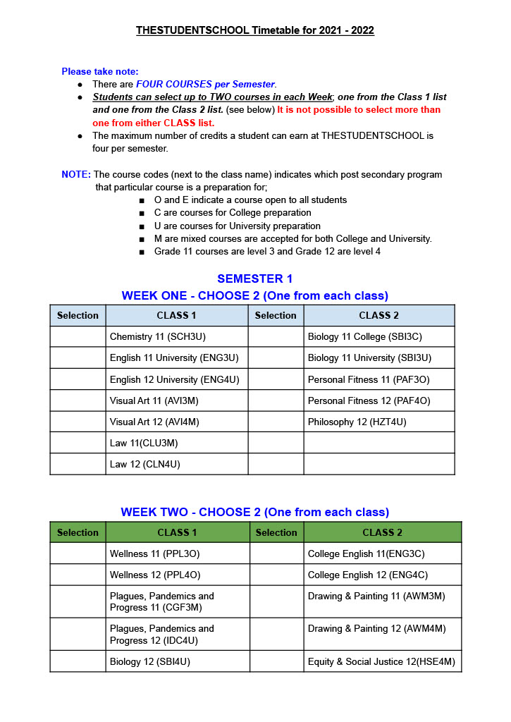 Semestered Timetable 202122 _1 Semestered Timetable 202122 _1